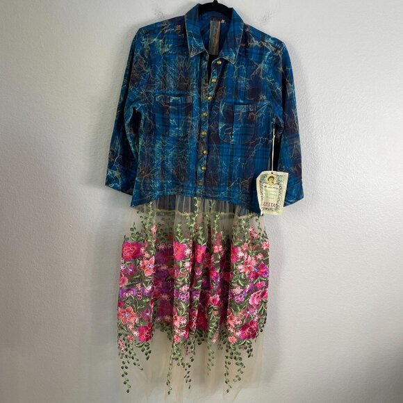 NEW Aratta Silent Journey Womens Small Anastasia Maxi Duster Shirt Embroidered - Picture 14 of 16